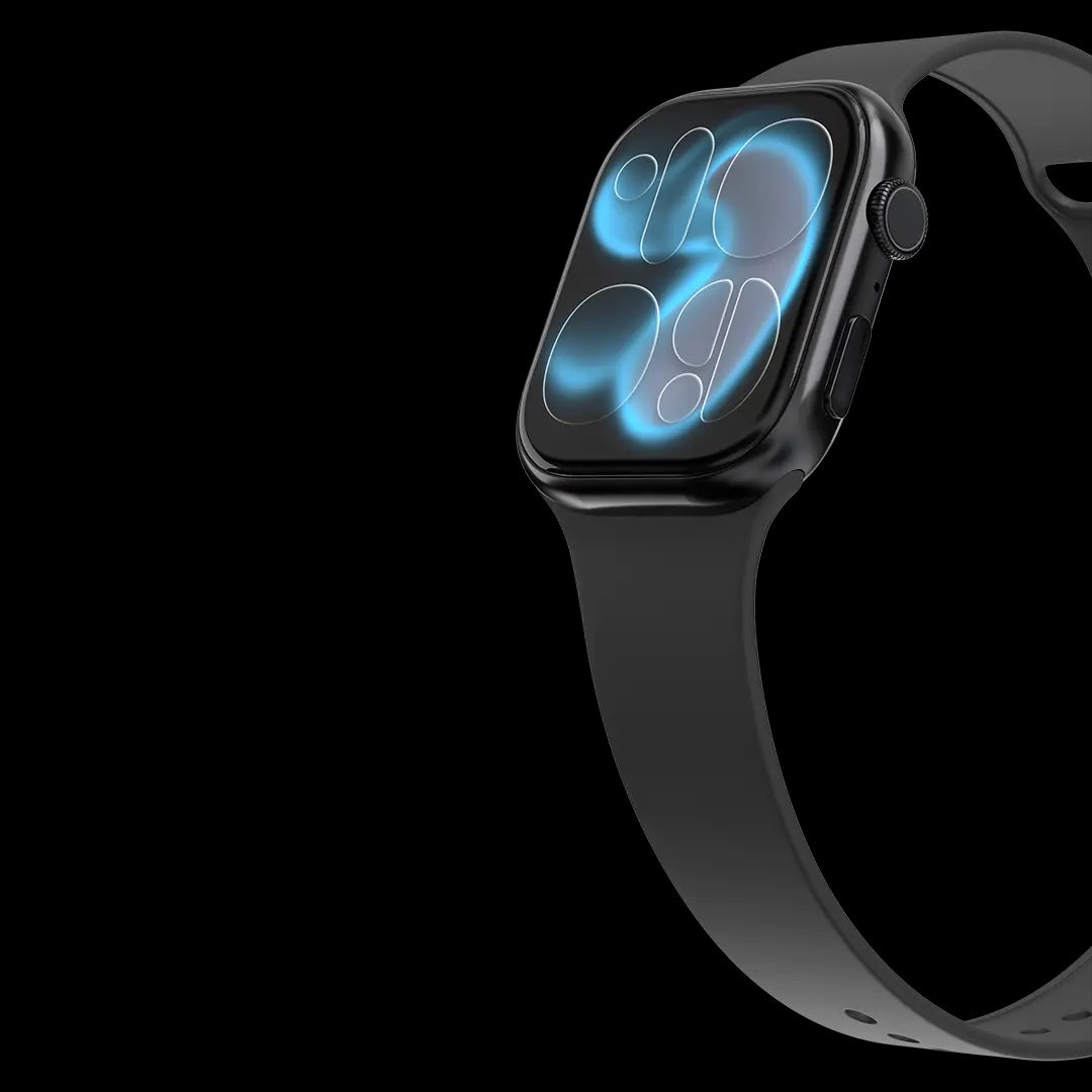 Porodo AeroFit II 2.01" Smart Watch with Bluetooth Calling, Health Monitoring & Wireless Charging - Black
