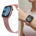 Porodo AeroFit II 2.01" Smart Watch with Bluetooth Calling, Health Monitoring & Wireless Charging - Rose Gold