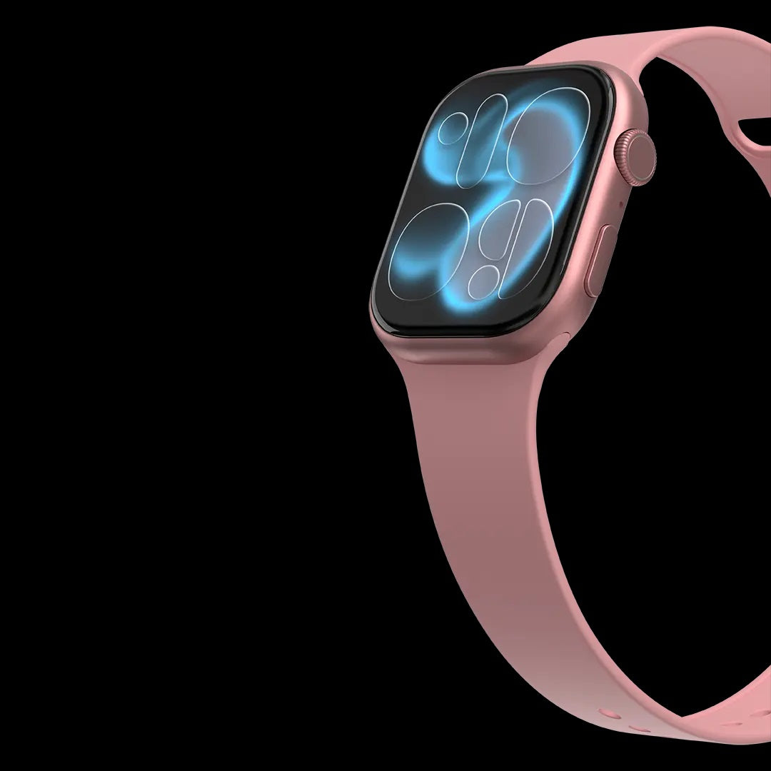 Porodo AeroFit II 2.01" Smart Watch with Bluetooth Calling, Health Monitoring & Wireless Charging - Rose Gold