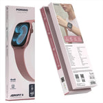 Porodo AeroFit II 2.01" Smart Watch with Bluetooth Calling, Health Monitoring & Wireless Charging - Rose Gold
