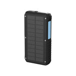 Black solar power bank on a white background