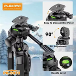 حامل ثلاثي القوائم للكاميرا مع مشبك هاتف محمول وجهاز تحكم عن بعد - Plokama PK-9970