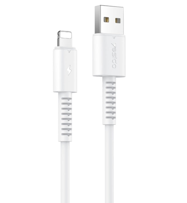 Yesido CA120L USB-A to Lightning Fast Charging & Data Cable 18W 1M – White