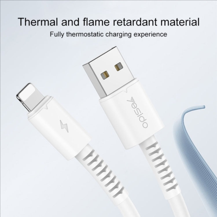 Yesido CA120L USB-A to Lightning Fast Charging & Data Cable 18W 1M – White