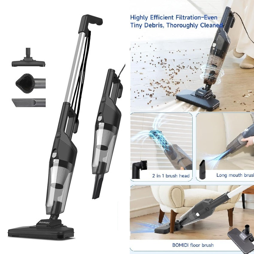 Bomidi S9 Handheld Vacuum Cleaner in Black with 5-meter power cable for whole-home cleaning